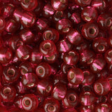 Rocailles-Perlen Miyuki 6/0 – Duracoat Silverlined Dyed Raspberry - PerlineBeads SA