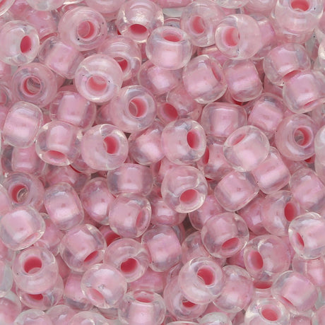 Rocailles - Perlen Miyuki 6/0 – Inside Dyed Pearlize Bright Pink - PerlineBeads SA