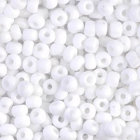 Rocailles-Perlen Miyuki 6/0 – Matte Opaque White - PerlineBeads SA