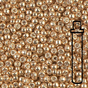 Rocailles - Perlen Miyuki 8/0 – Galvanized gold - PerlineBeads SA