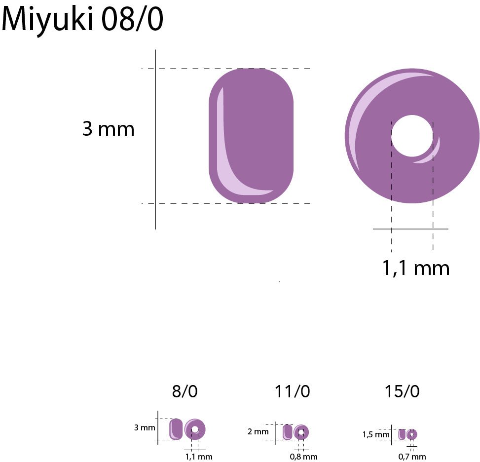 Rocailles - Perlen Miyuki 8/0 – Luminous Flamingo - PerlineBeads