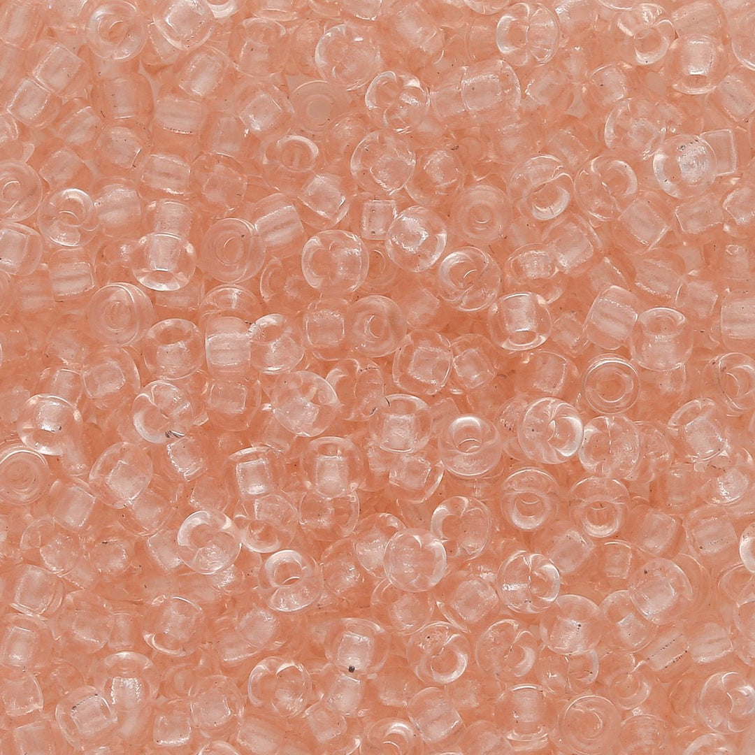 Rocailles-Perlen Miyuki 8/0 – Transparent Light Tea Rose - PerlineBeads