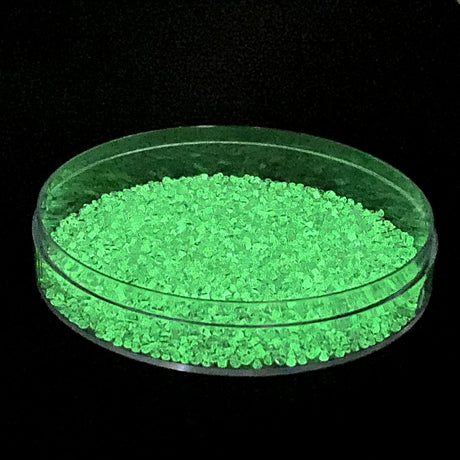 Rocailles-Perlen Toho 11/0 • Glow in the Dark • Gray Crystal/Bright Green - PerlineBeads SA