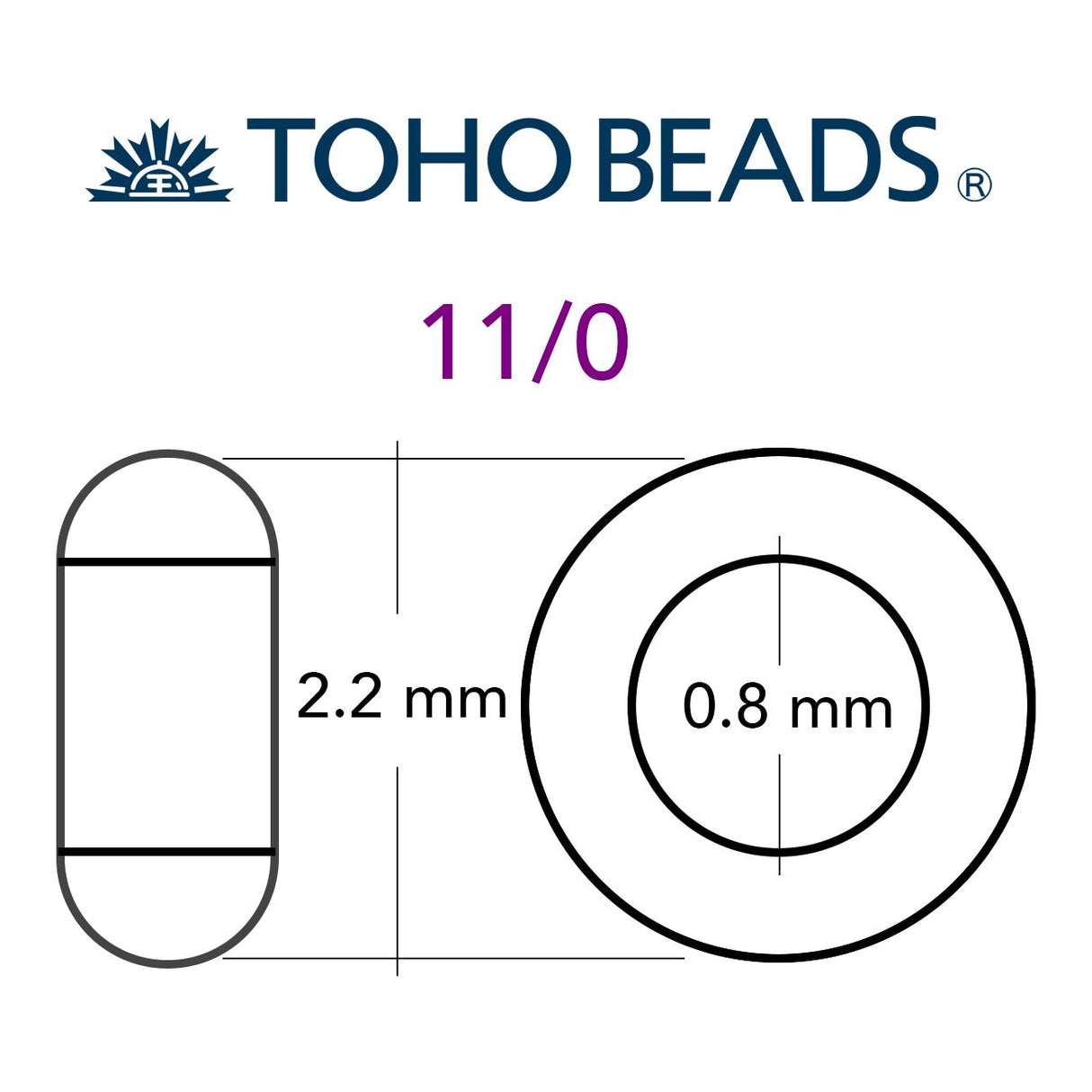 Rocailles - Perlen Toho 11/0 – PermaFinish Metallic Polaris - PerlineBeads SA