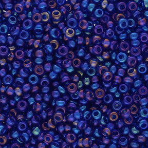 Rocailles - Perlen Toho 11/0 – Transparent - Rainbow Cobalt - PerlineBeads SA