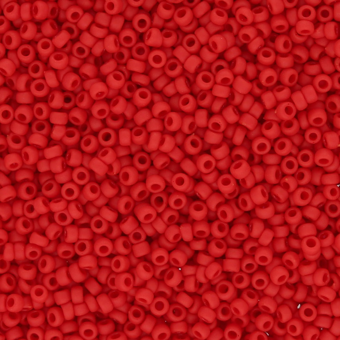 Rocailles - Perlen Toho 15/0 – Opaque Frosted Cherry - PerlineBeads