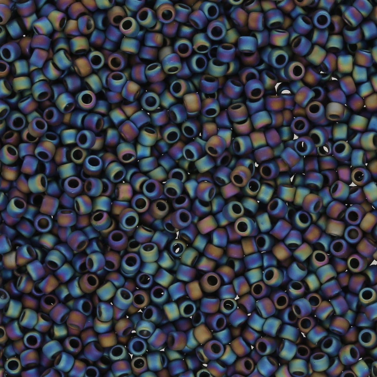 Rocailles - Perlen Toho 15/0 – Opaque - Frosted - Rainbow Iris - PerlineBeads SA