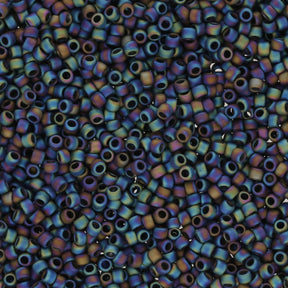 Rocailles - Perlen Toho 15/0 – Opaque - Frosted - Rainbow Iris - PerlineBeads SA