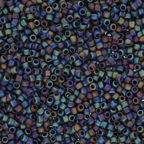 Rocailles - Perlen Toho 15/0 – Opaque - Frosted - Rainbow Iris - PerlineBeads SA