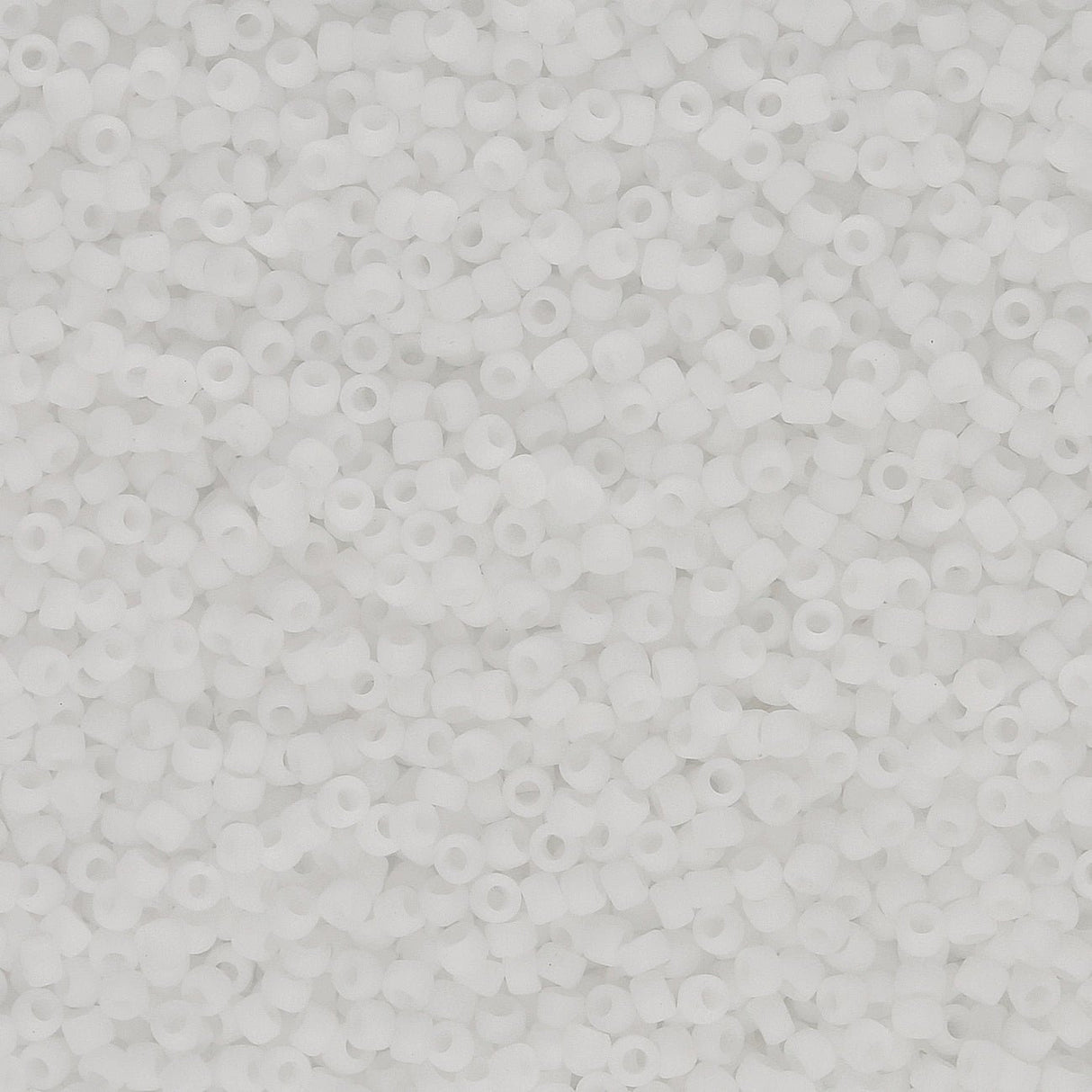 Rocailles-Perlen Toho 15/0 – Opaque Frosted White - PerlineBeads