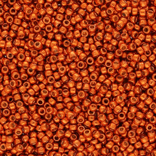 Rocailles - Perlen Toho 15/0 – PermaFinish - Galvanized Saffron - PerlineBeads SA