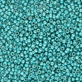 Rocailles - Perlen Toho 15/0 – PermaFinish - Galvanized Teal - PerlineBeads SA