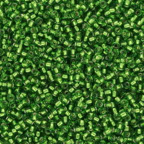 Rocailles - Perlen Toho 15/0 – Silver - Lined Peridot - PerlineBeads SA