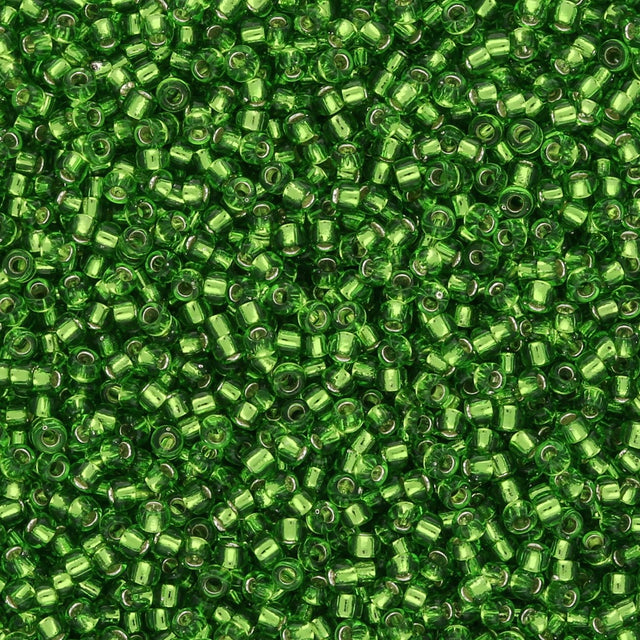 Rocailles - Perlen Toho 15/0 – Silver - Lined Peridot - PerlineBeads SA