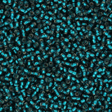 Rocailles - Perlen Toho 15/0 – Silver - Lined Teal - PerlineBeads SA