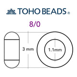 Rocailles - Perlen Toho 8/0 – Dark Bronze - PerlineBeads SA