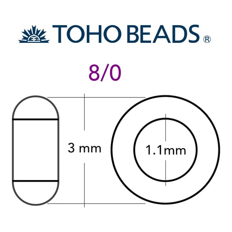 Rocailles - Perlen Toho 8/0 – Dark Bronze - PerlineBeads SA