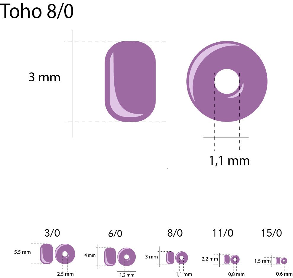 Rocailles - Perlen Toho 8/0 – Opaque Oxblood - PerlineBeads SA