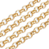 Rolo Aluminiumkette 6 x 2 mm - Farbe Gold - PerlineBeads SA