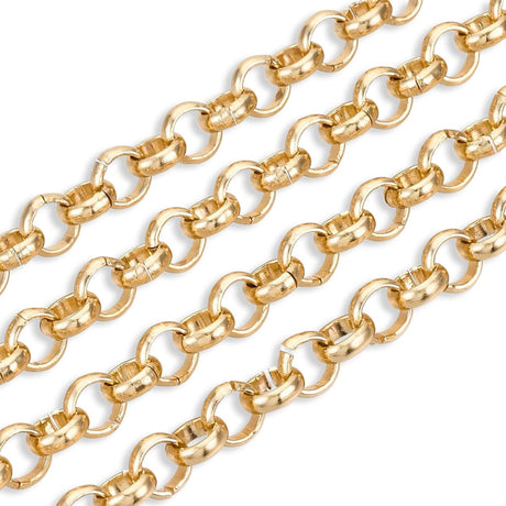 Rolo Aluminiumkette 6 x 2 mm - Farbe Gold - PerlineBeads SA