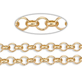 Rolo Aluminiumkette 6 x 2 mm - Farbe Gold - PerlineBeads SA