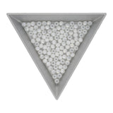 Rondellen aus facettiertem Glas 3,5x3 mm - White - PerlineBeads SA