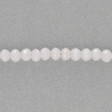 Rondellen aus facettiertem Glas 3,5x3 mm - White - PerlineBeads SA