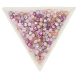 Rondellen aus facettiertem Glas 4x3 mm - Rose Mix - PerlineBeads SA