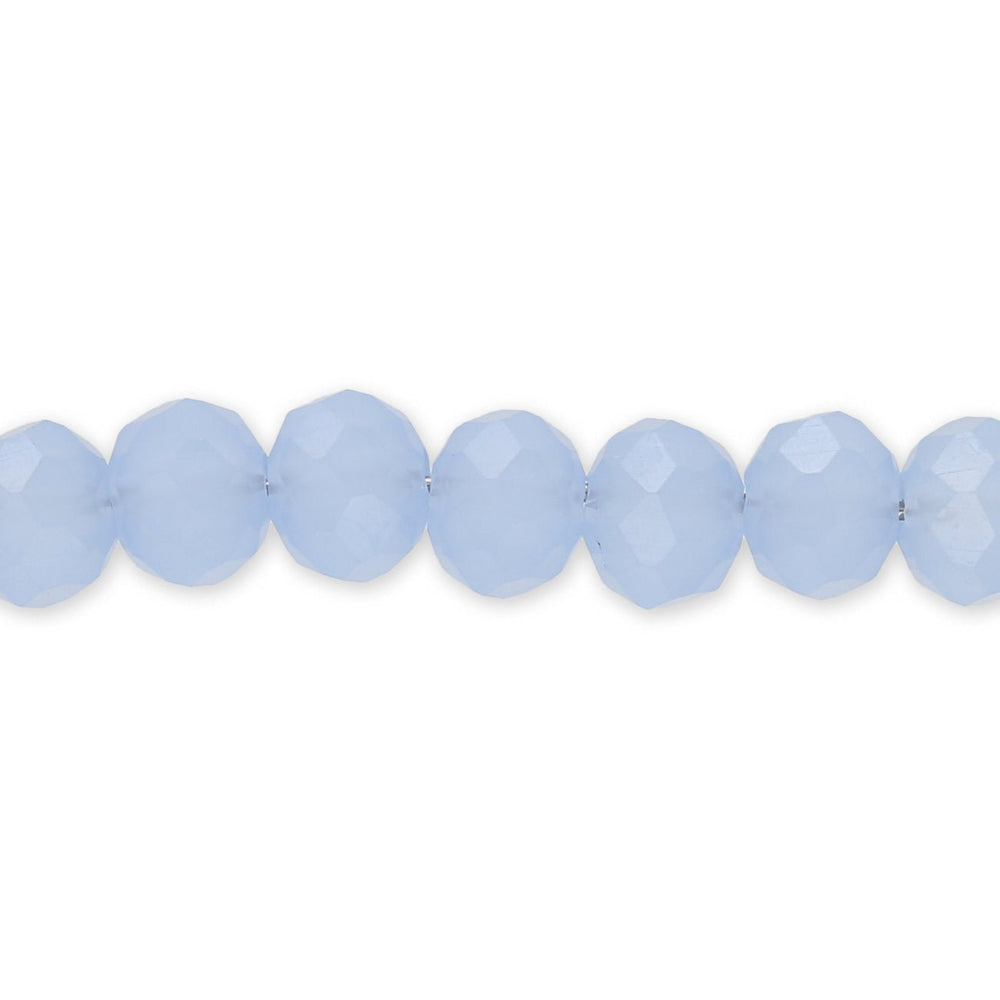 Rondellen aus facettiertem Glas 6x5 mm - Light Blue - PerlineBeads SA