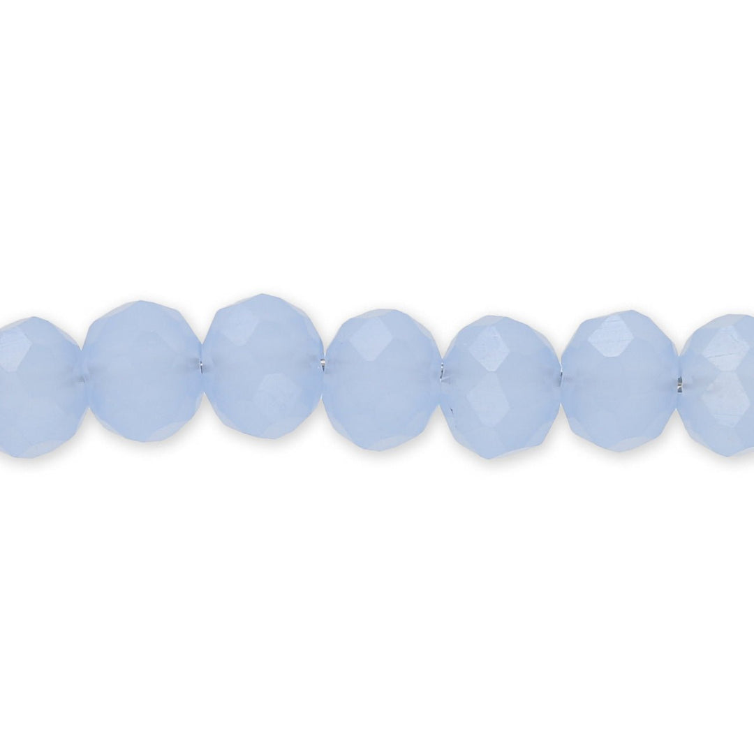 Rondellen aus facettiertem Glas 6x5 mm - Light Blue - PerlineBeads SA