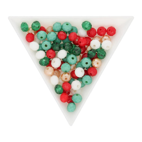 Rondellen aus facettiertem Glas 6x5 mm - Mehrfarbig - PerlineBeads SA
