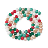 Rondellen aus facettiertem Glas 6x5 mm - Mehrfarbig - PerlineBeads SA