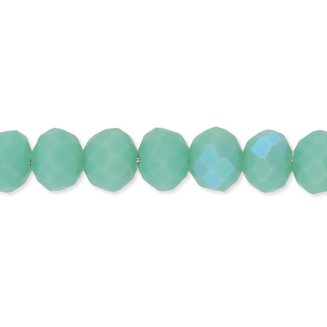 Rondellen aus facettiertem Glas 6x5 mm - Turquoise - PerlineBeads