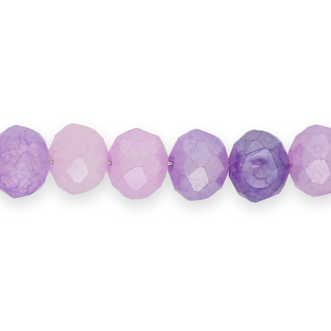 Rondellen aus facettiertem Glas 7x5.5 mm - Lilac - PerlineBeads