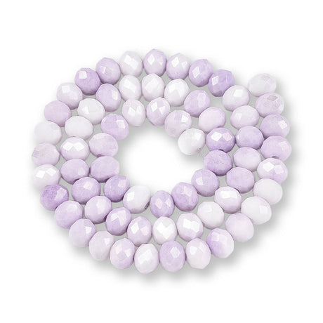Rondellen aus facettiertem Glas 7x5.5 mm - Lilac - PerlineBeads SA