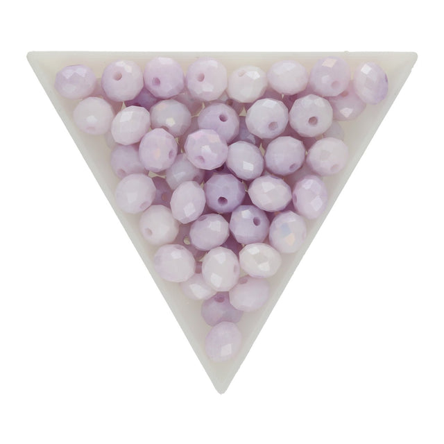 Rondellen aus facettiertem Glas 7x5.5 mm - Lilac - PerlineBeads SA