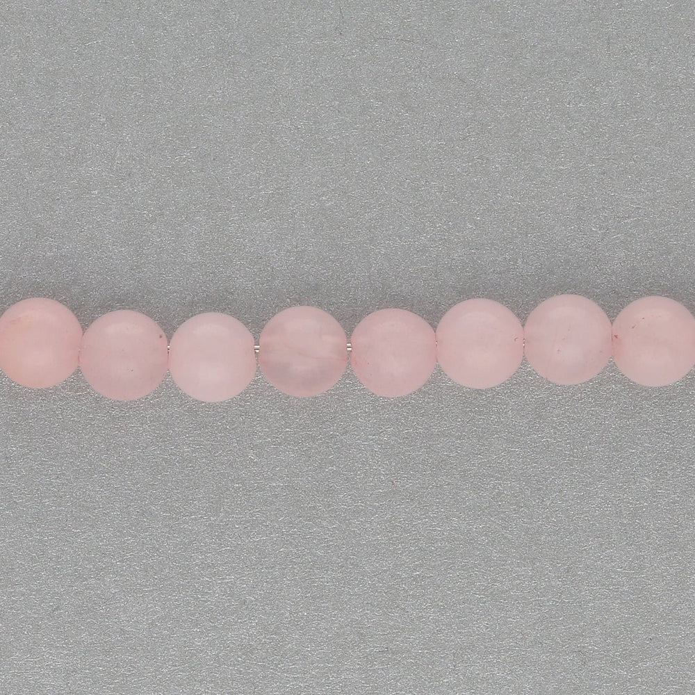 Rosenquarz-Perlen, rund - 4 mm - PerlineBeads
