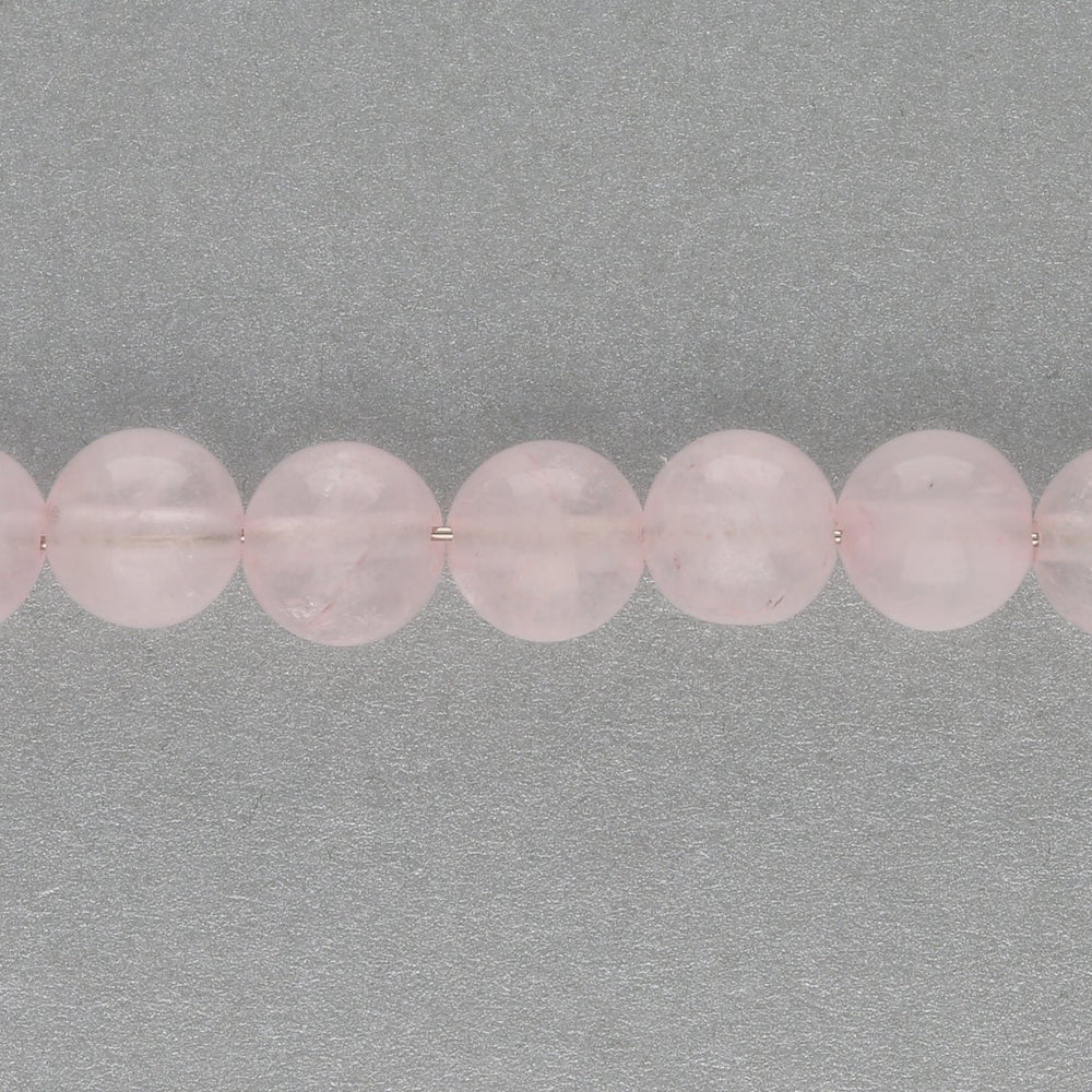 Rosenquarz-Perlen, rund - 6 mm - PerlineBeads