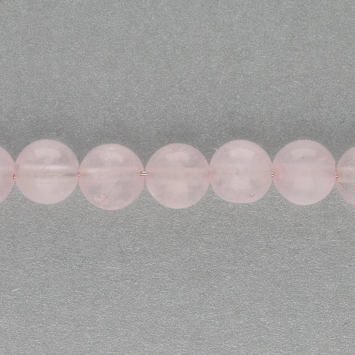 Rosenquarz-Perlen, rund - 6 mm - PerlineBeads