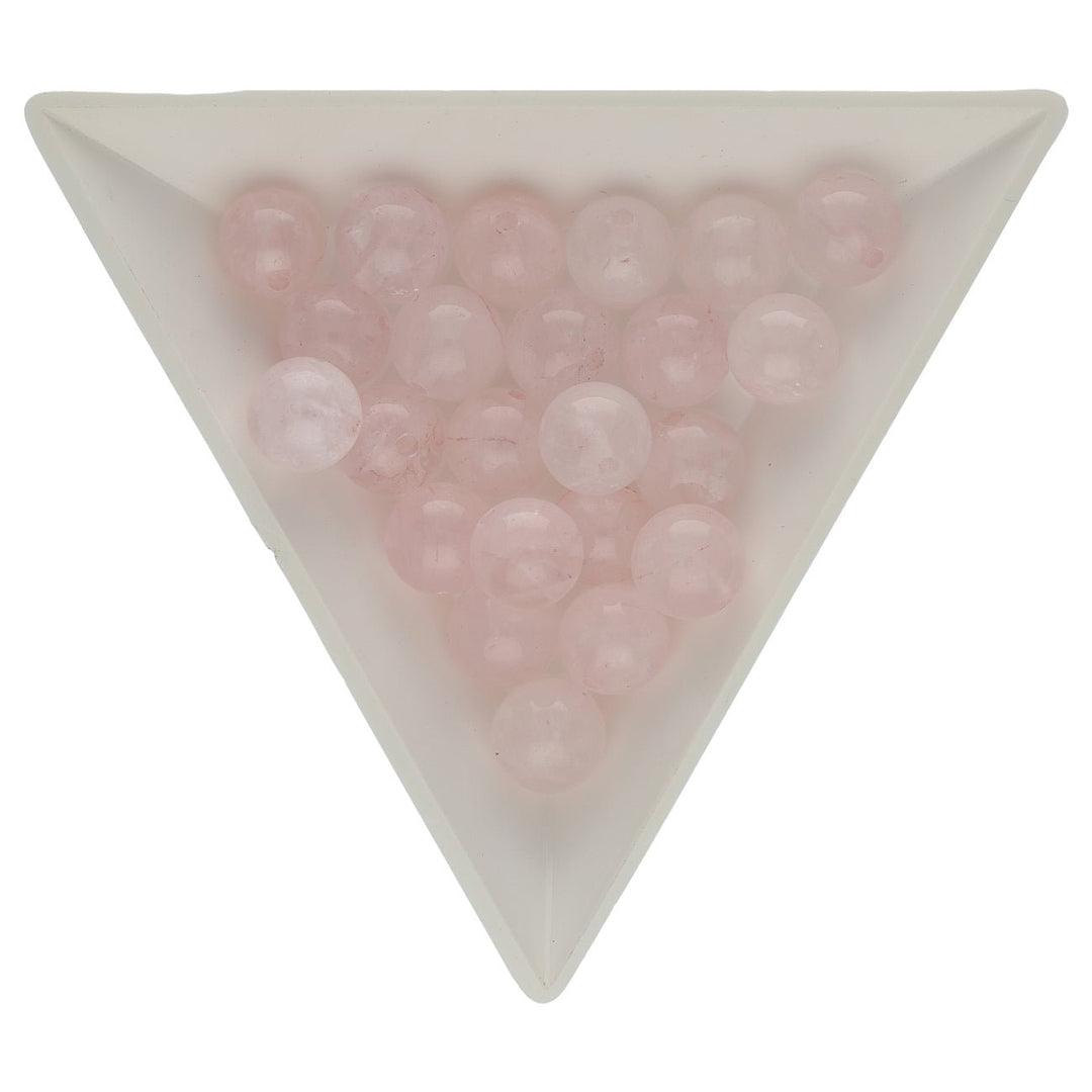Rosenquarz-Perlen, rund - 8 mm - PerlineBeads