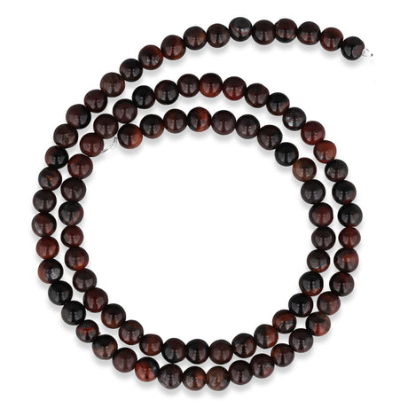 Rotes Tigerauge Perlen · rund · 4 mm - PerlineBeads SA
