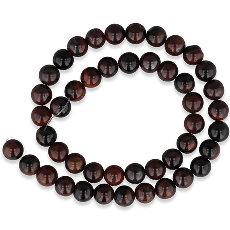 Rotes Tigerauge Perlen · rund · 8 mm - PerlineBeads SA