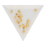 Runde gewellte Metallperle ∅ ca. 4 mm - Vergoldet (20 Stk.) - PerlineBeads SA