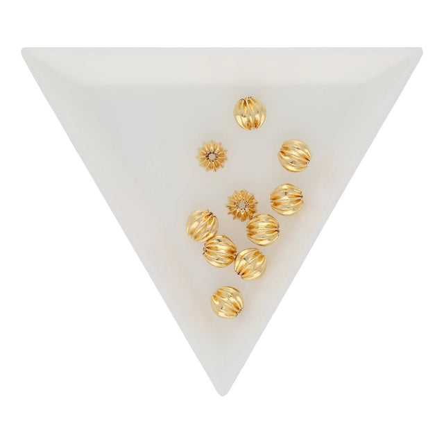 Runde gewellte Metallperle ∅ ca. 6 mm - Vergoldet (10 Stk.) - PerlineBeads SA