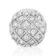 Runde Metallperle 17 mm rhodiniert mit 56 Swarovski® Kristalle - PerlineBeads SA