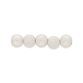 Runde Perle Stardust aus 925 Sterling Silber - 4 mm - PerlineBeads