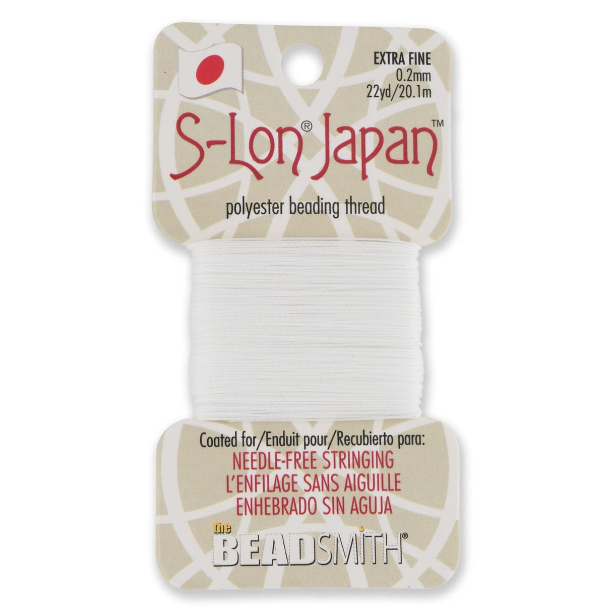 S - Lon Japan Perlenfaden - Extra fine - Weiss - PerlineBeads SA