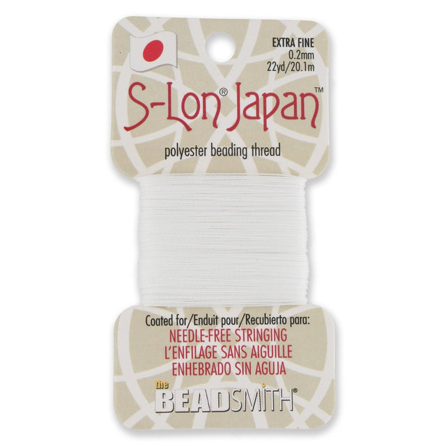 S - Lon Japan Perlenfaden - Extra fine - Weiss - PerlineBeads SA