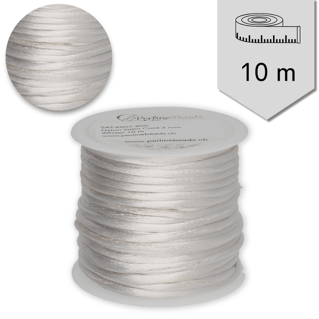Satin Kordel ∅ 2 mm - 10 meter - PerlineBeads SA