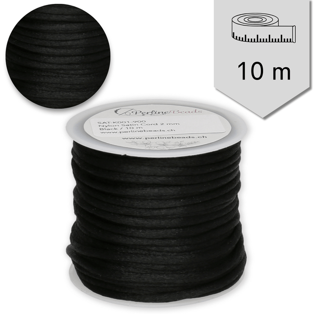 Satin Kordel ∅ 2 mm - 10 meter - PerlineBeads SA